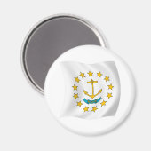 Rhode Island Vlagmagneet Magneet (Voorkant / Achterkant)