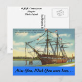 Rhode Island, VS Constellation, Newport Briefkaart (Voorkant / Achterkant)