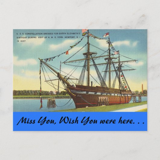 Rhode Island, VS Constellation, Newport Briefkaart (Voorkant)
