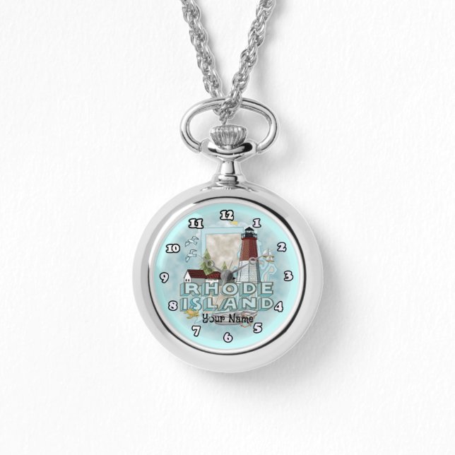 Rhode Island Vuurtoren Horloge (Voorkant)