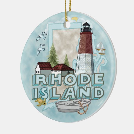 Rhode Island Vuurtoren Ornament (Links)