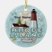 Rhode Island Vuurtoren Ornament (Voorkant)