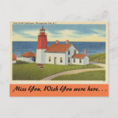 Rhode Island, vuurtoren van Point Judith Briefkaart (Voorkant)