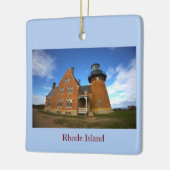 Rhode Island-vuurtorenornament Keramisch Ornament (Links)