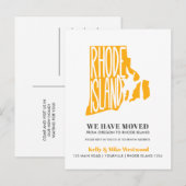 RHODE ISLAND We hebben het nieuwe adres Nieuw star Briefkaart (Voorkant / Achterkant)
