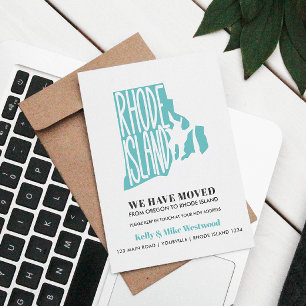 RHODE ISLAND We hebben het nieuwe adres Nieuw star Briefkaart
