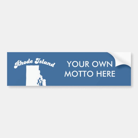 Rhode Island - We zijn geen eiland T-shirt Bumpersticker (Voorkant)