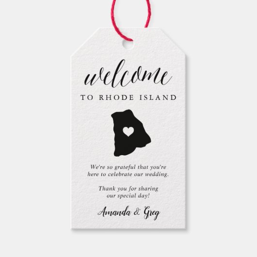 Rhode Island Wedding Welcome Cadeaulabel (Voorkant)