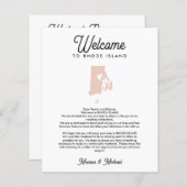 RHODE ISLAND Welkomstbrief & reisroute ALLE KLEUR (Voorkant / Achterkant)