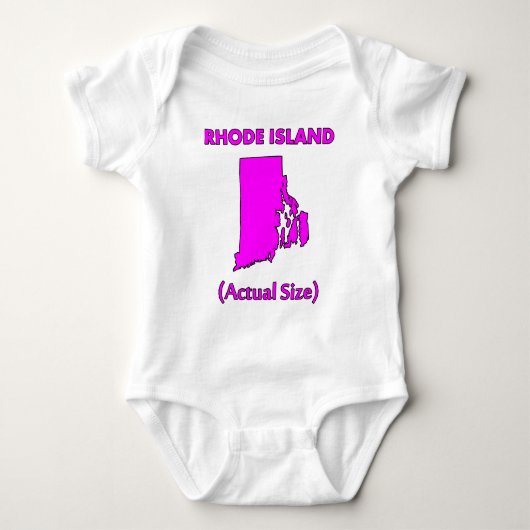 Rhode Island - Werkelijke Grootte Romper (Voorkant)