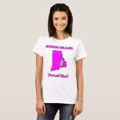 Rhode Island - Werkelijke Grootte T-shirt (Voorkant volledig)
