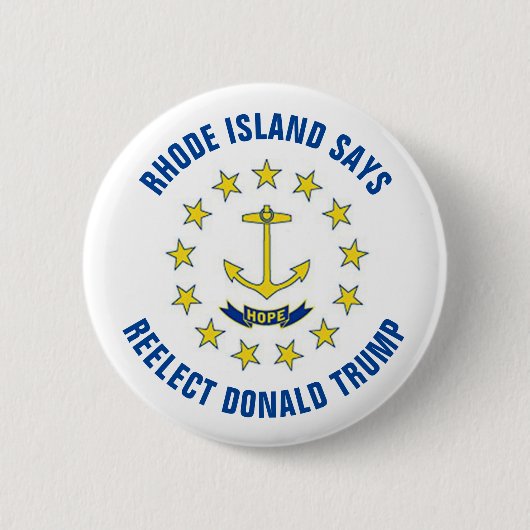 Rhode Island zegt herkozen Donald Trump Ronde Button 5,7 Cm (Voorkant)