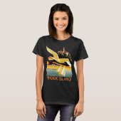 Rhode Island Zeilboot Gele Reizen T-shirt (Voorkant volledig)