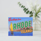 Rhode Island Zeilboot Landhuis Briefkaart (Staand voorkant)