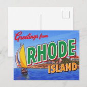 Rhode Island Zeilboot Landhuis Briefkaart (Voorkant / Achterkant)