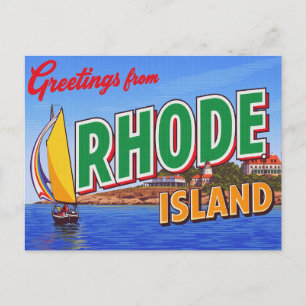 Rhode Island Zeilboot Landhuis Briefkaart
