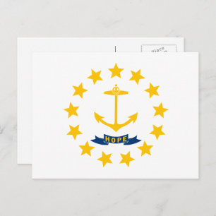 Rhode Islander Vlag, vlag van Rhode Island Briefkaart