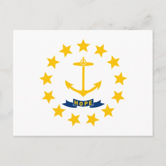 Rhode Islander Vlag, vlag van Rhode Island Briefkaart (Voorkant)