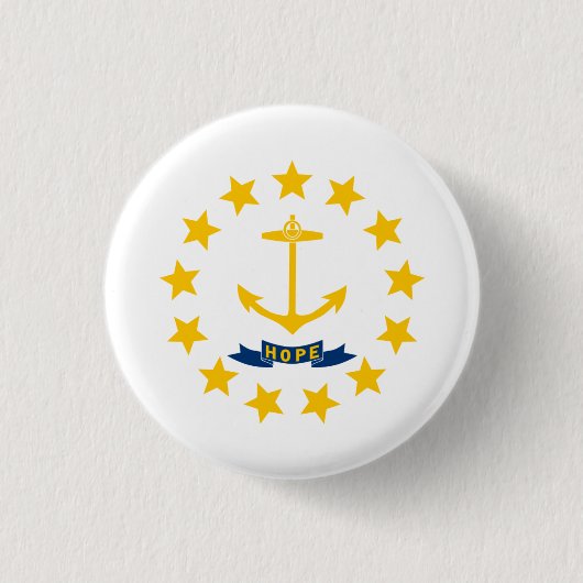 Rhode Islander Vlag, vlag van Rhode Island Ronde Button 3,2 Cm (Voorkant)