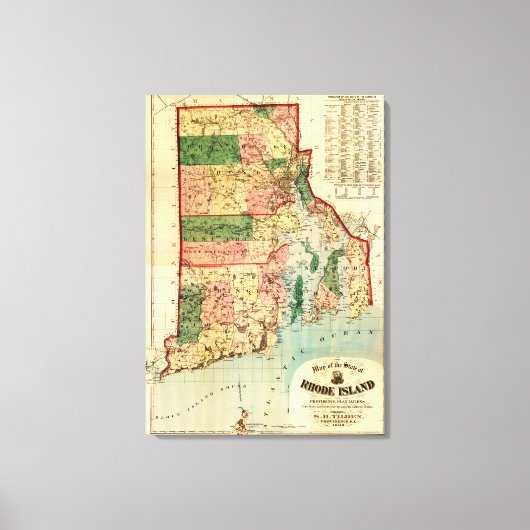 Rhode IslandPanoramaRhode Island Canvas Afdruk (Voorkant)