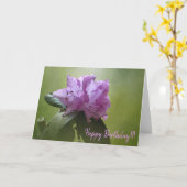 Rhodedendron 1-18 wenskaart kaart (Gele Bloem)