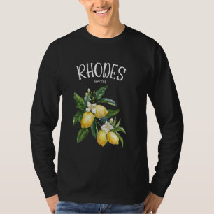 Rhodes Citroen Kunst Griekse Fruitliefhebber Griek T-shirt