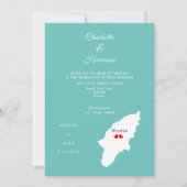Rhodes Destination Wedding Invitation Kaart (Voorkant)