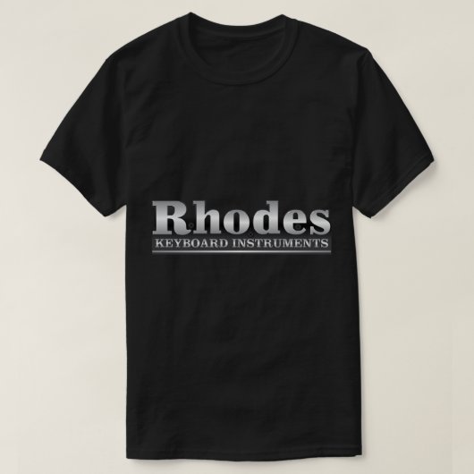 Rhodes elektrische piano-logo. Klassieke T-Shirt (Design voorkant)