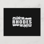 Rhodes Greece City Skyline Cityscape Funny Gift Briefkaart (Voorkant)
