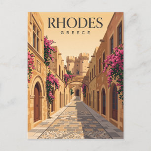 Rhodes Oude Stad Griekenland Briefkaart