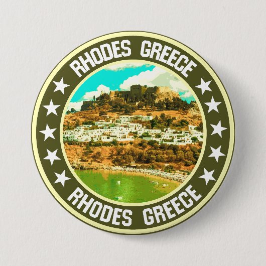 Rhodes Ronde Button 7,6 Cm (Voorkant)