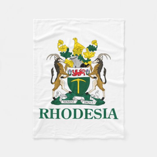 Rhodesia Coat Of Arms Zimbabwe Funny South Africa Fleece Deken (Voorkant)