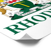 Rhodesia Coat Of Arms Zimbabwe Funny South Africa Poster (Hoek)