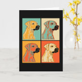 Rhodesiaanse Ridgeback Dog Gift Idee Kaart (Gele Bloem)