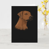 Rhodesiaanse Ridgeback Gift Idee brown Dog Kaart (Gele Bloem)