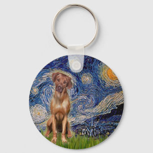 Rhodesian Ridgeback 1 - Sterrennacht Sleutelhanger