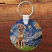 Rhodesian Ridgeback 1 - Sterrennacht Sleutelhanger (Voorkant)