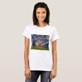 Rhodesian Ridgeback 1 - Sterrennacht T-shirt (Voorkant volledig)