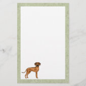 Rhodesian Ridgeback African Lion Hondenras Groen Briefpapier (Voorkant)
