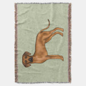 Rhodesian Ridgeback African Lion Hondenras Groen Deken (Voorkant Verticaal)