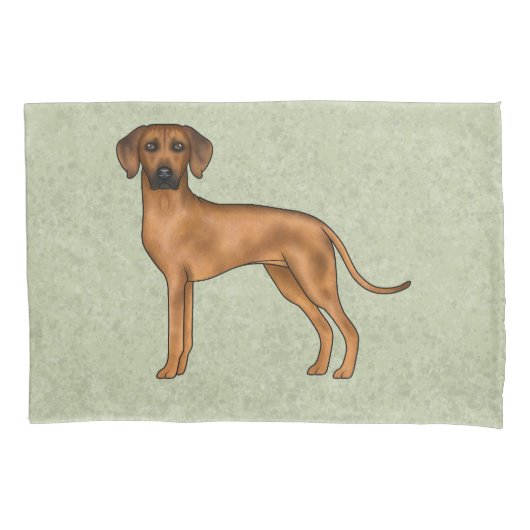 Rhodesian Ridgeback African Lion Hondenras Groen Kussensloop (Voorkant-Links)