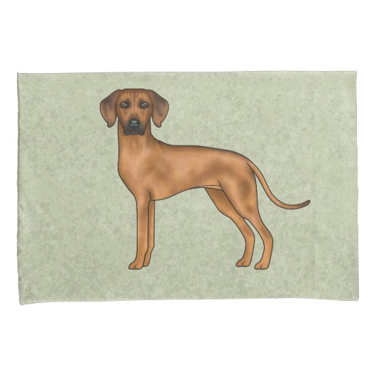 Rhodesian Ridgeback African Lion Hondenras Groen Kussensloop (Voorkant-Rechts)
