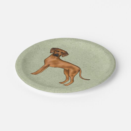 Rhodesian Ridgeback African Lion Hondenras Groen Papieren Bordje (Gekanteld)