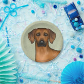 Rhodesian Ridgeback Afrikaanse Leeuw Hond Hoofd Gr Papieren Bordje (Feest)