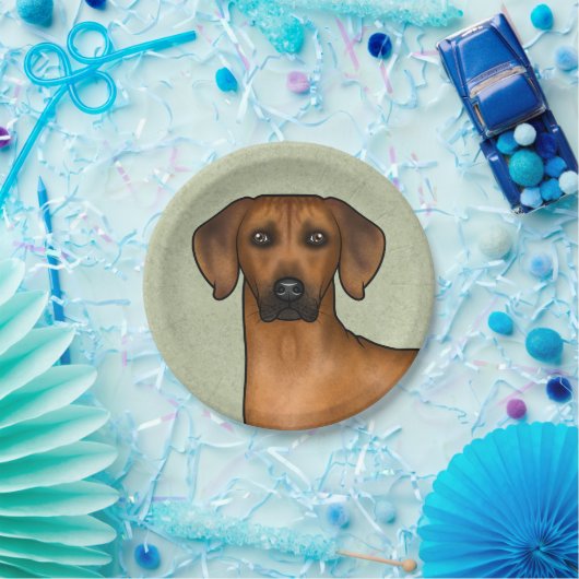 Rhodesian Ridgeback Afrikaanse Leeuw Hond Hoofd Gr Papieren Bordje (Feest)