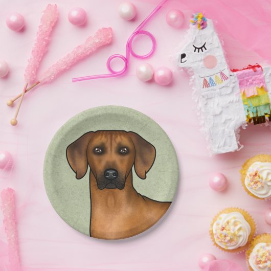 Rhodesian Ridgeback Afrikaanse Leeuw Hond Hoofd Gr Papieren Bordje (Feest)