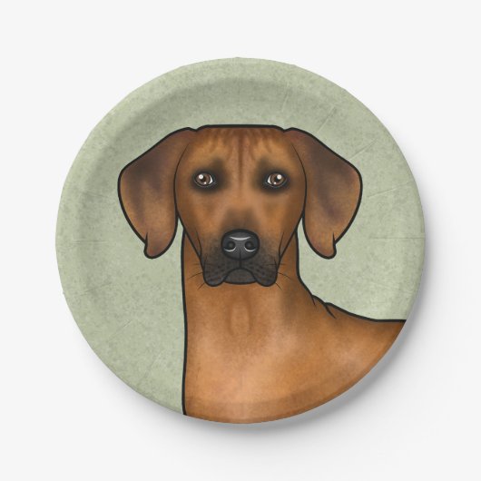 Rhodesian Ridgeback Afrikaanse Leeuw Hond Hoofd Gr Papieren Bordje (Voorkant)