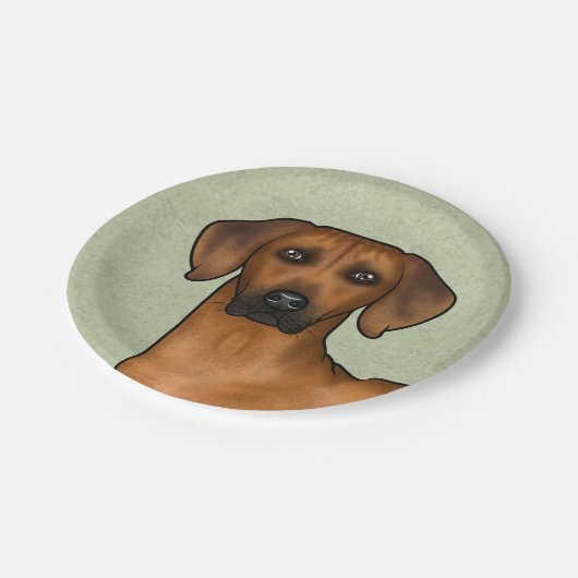 Rhodesian Ridgeback Afrikaanse Leeuw Hond Hoofd Gr Papieren Bordje (Gekanteld)