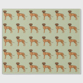 Rhodesian Ridgeback Afrikaanse Leeuw Hond Patroon  Cadeaupapier (Vlak)