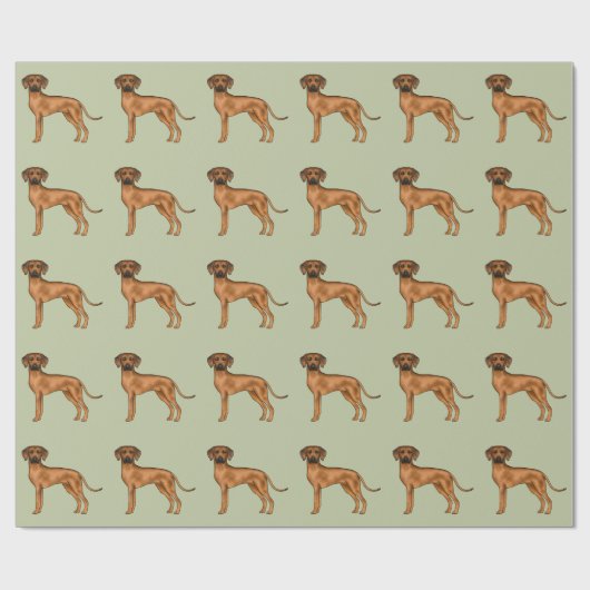 Rhodesian Ridgeback Afrikaanse Leeuw Hond Patroon  Cadeaupapier (Vlak)